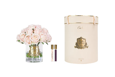 Luxury Grand Rose Bud Bouquet - Gold Badge- Champagne Pink - LRB15 (Carton of 1)